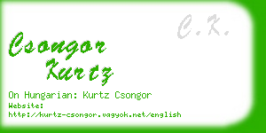 csongor kurtz business card
